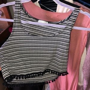 cropped stripped tank top